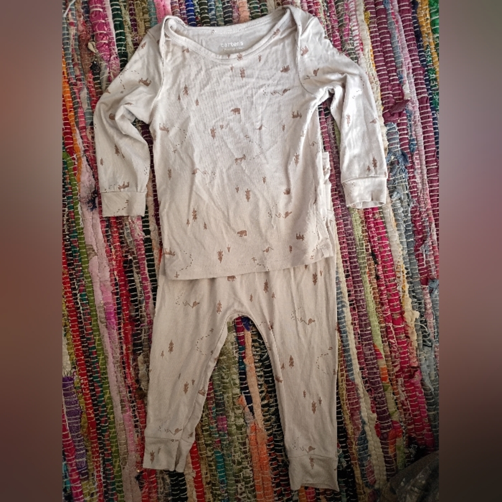 Cream Long Sleeve Pajama Set